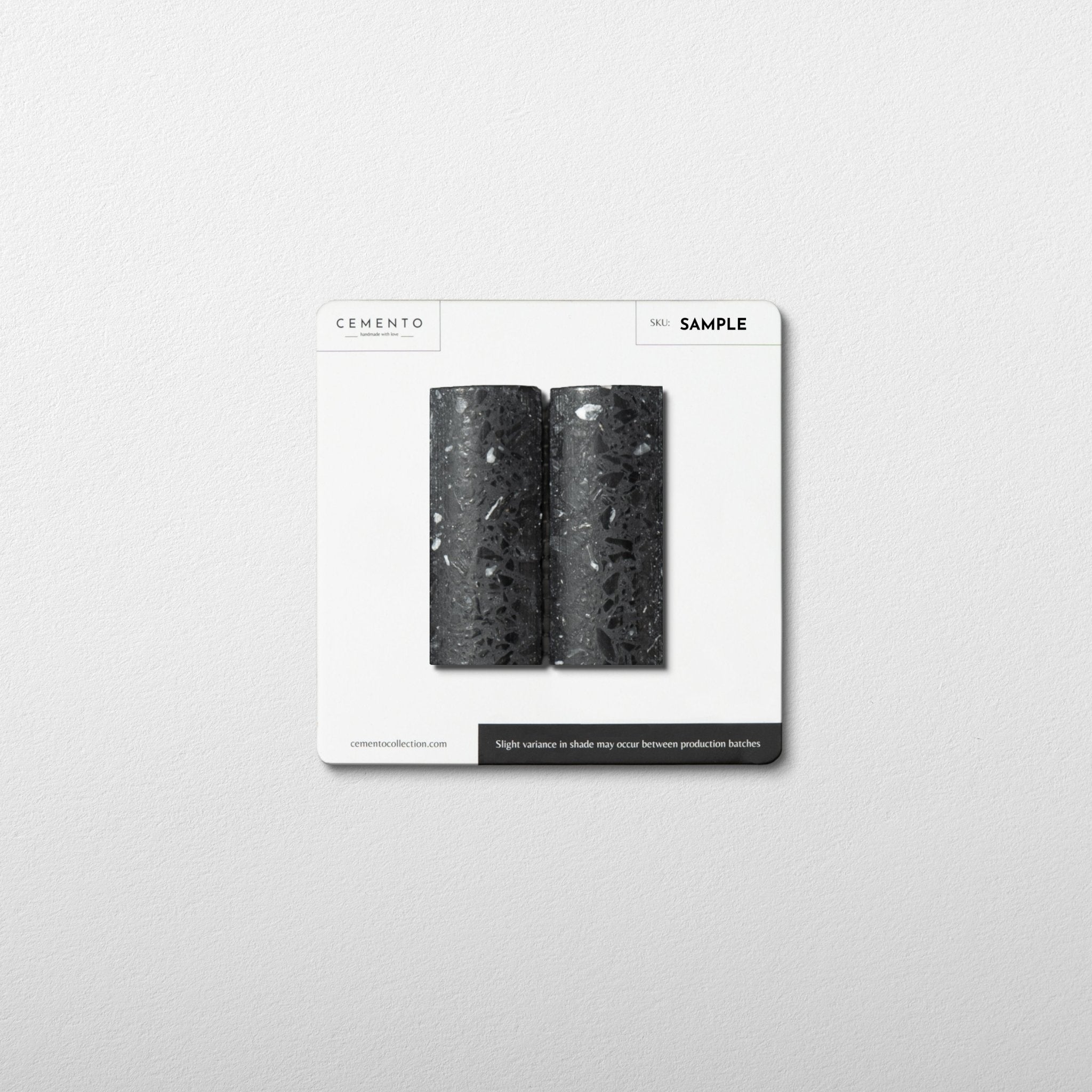 Fluted Volcano Black Terrazzo Mosaic Tile