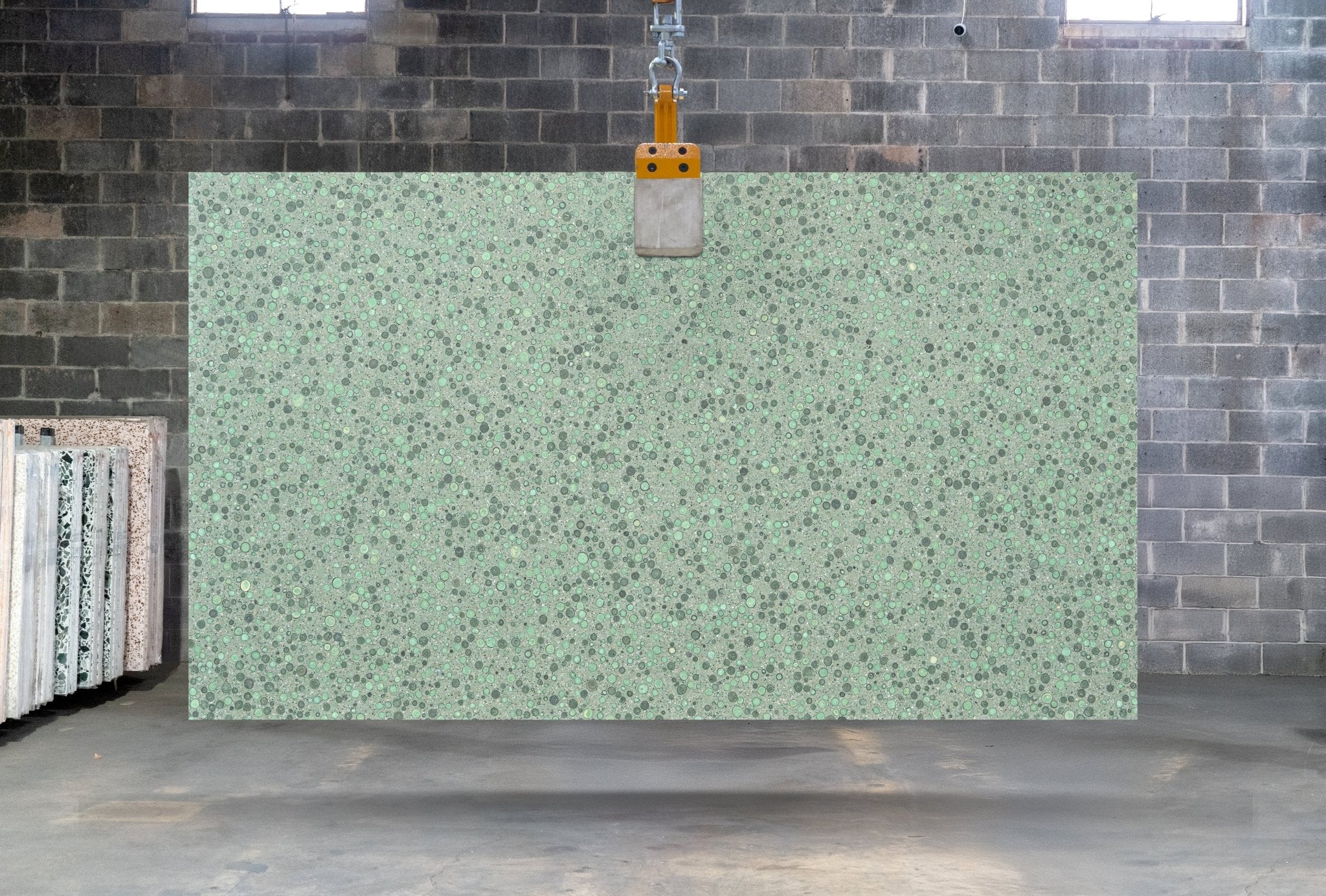Green Bubble Terrazzo Slab - Cemento Collection