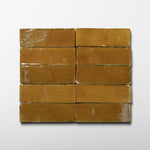 Handmade Moroccan Zellige 2x6 Cognac Brown Terracotta Tile - Cemento Collection