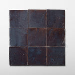 Handmade Moroccan Zellige 4x4 Eggplant Purple Terracotta Tile - Cemento Collection