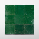 Handmade Moroccan Zellige 4x4 Emerald Green Terracotta Tile - Cemento Collection