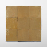 Handmade Moroccan Zellige 4x4 Khaki Terracotta Tile - Cemento Collection