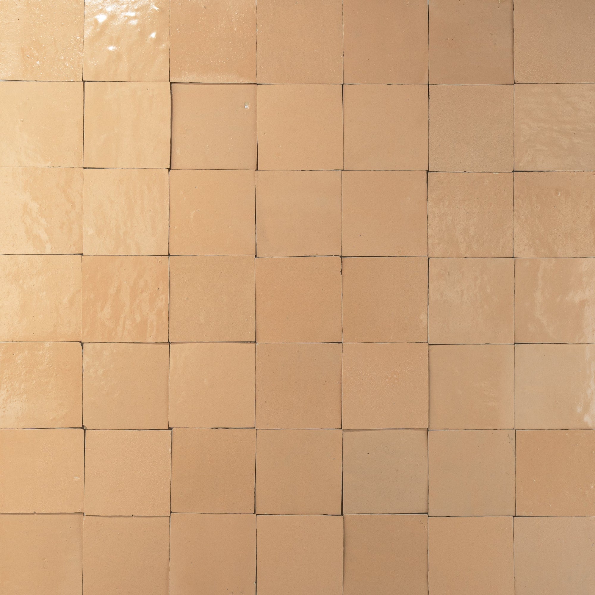 Handmade Moroccan Zellige 4x4 Living Coral Terracotta Tile - Cemento Collection