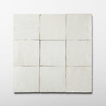 Handmade Moroccan Zellige 4x4 Off White Terracotta Tile - Cemento Collection