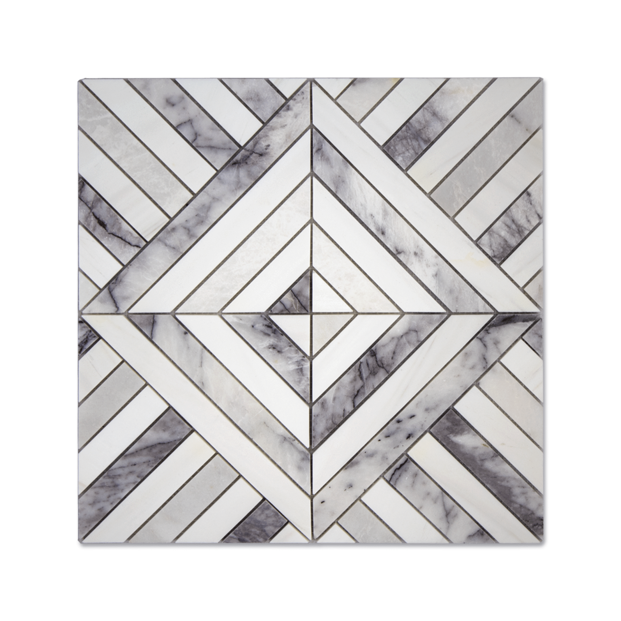 Horizon Dolomite and Lilac Marble Honed Mosaic Tile - Cemento Collection