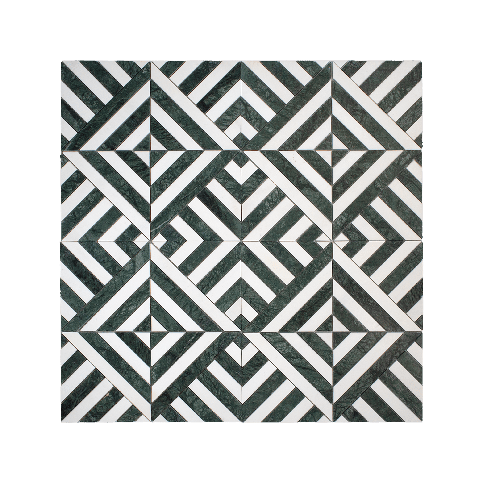 Horizon Verde Alpi and Dolomite Marble Honed Mosaic Tile - Cemento Collection