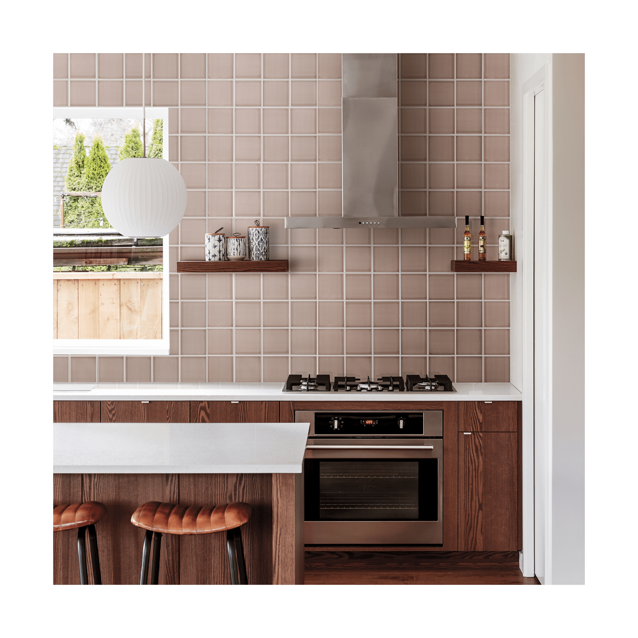 Latte 6x6 Ceramic Tile - Cemento Collection