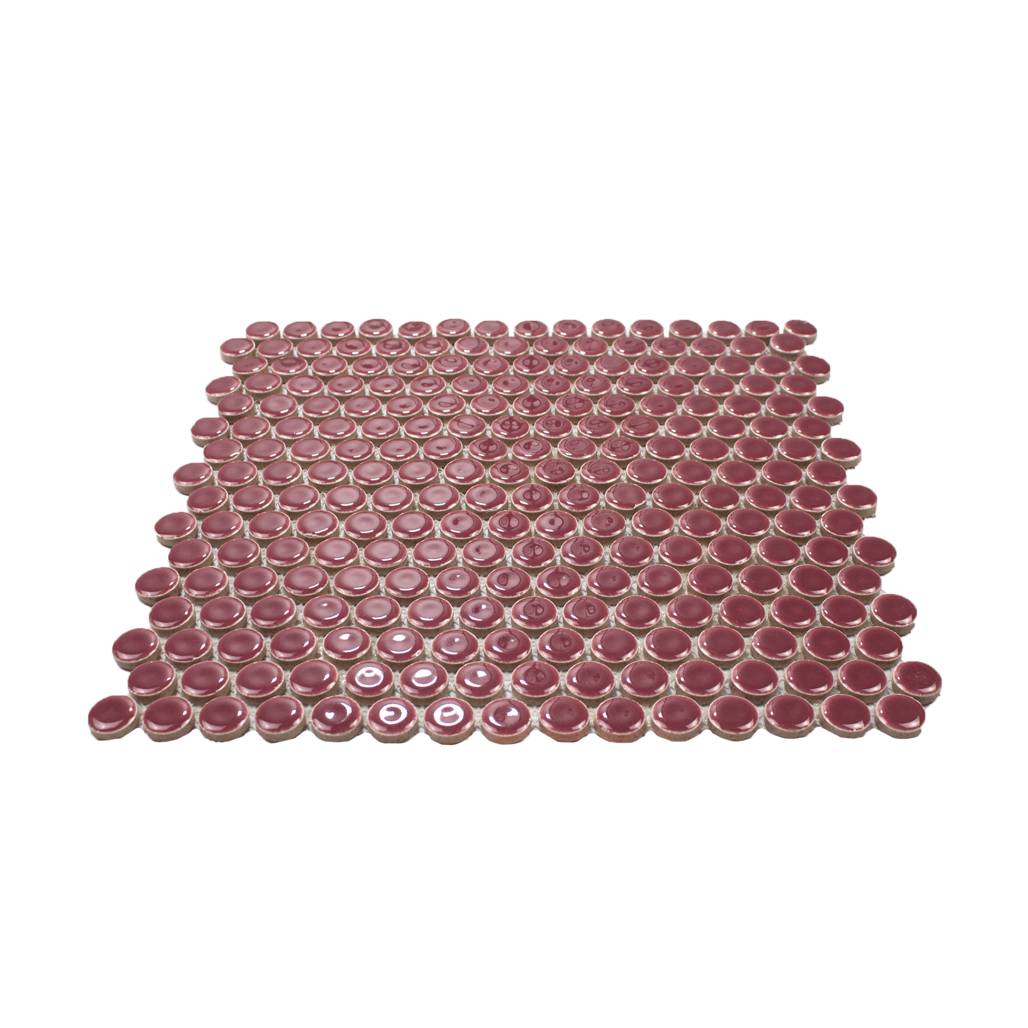 Lavender Glossy Penny Round Mosaic Tile - Lot of 79.2 Sq ft - Cemento Collection