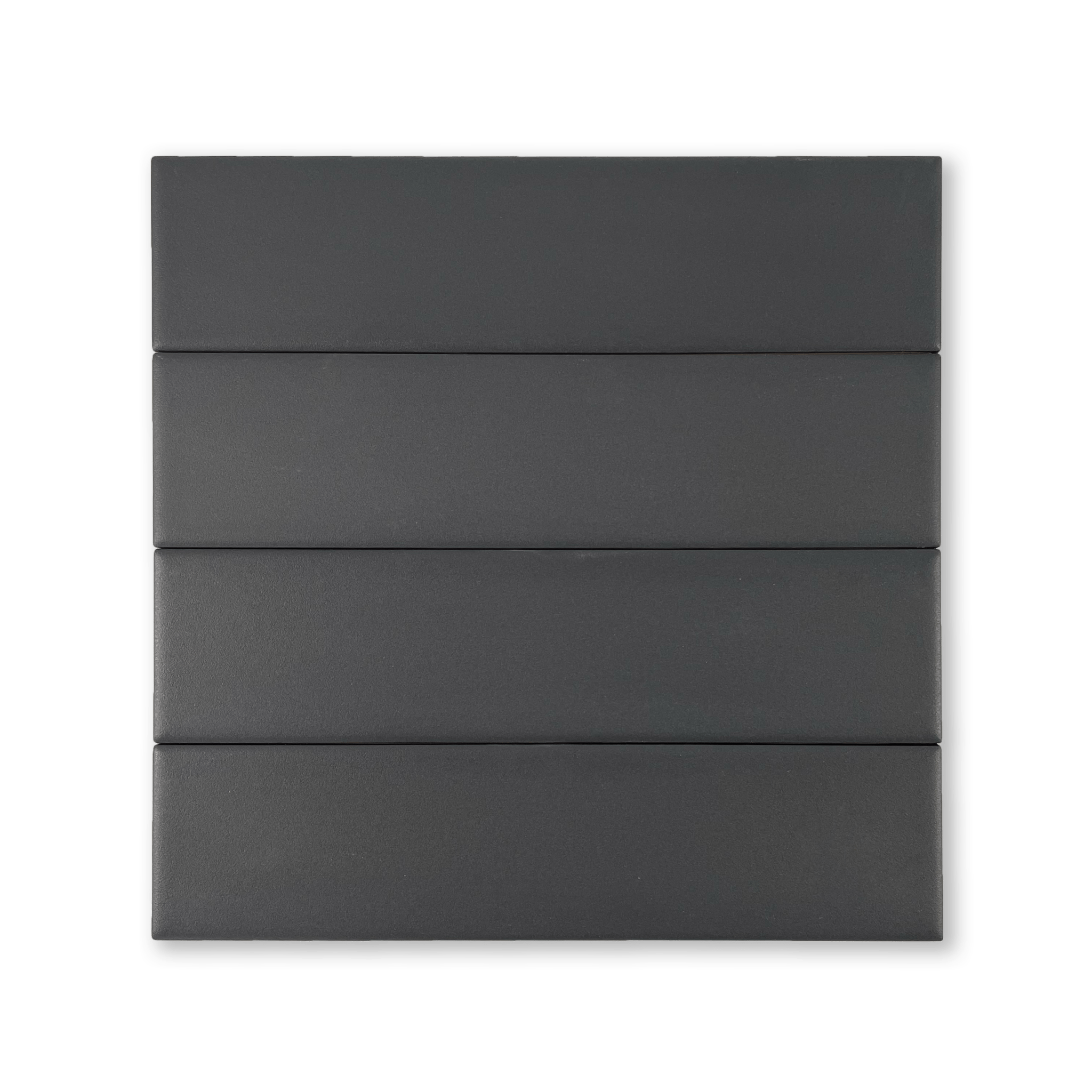 Manhattan Brick 2.5x10 Black Matte Porcelain Tile - Cemento Collection