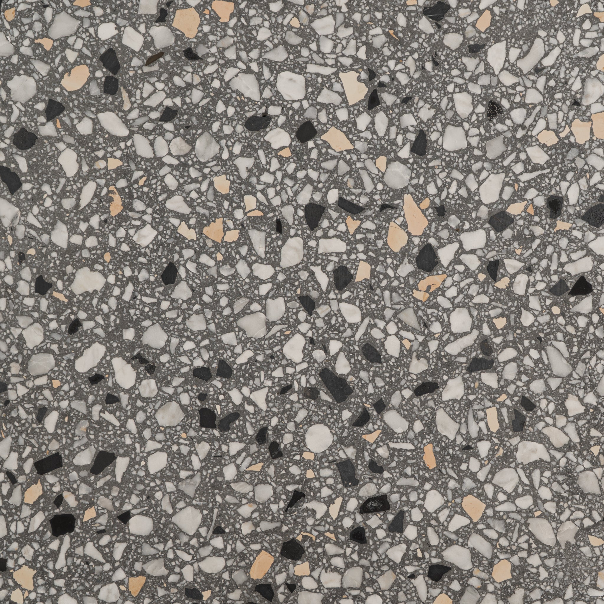 gray black hite and yellow terrazzo tile