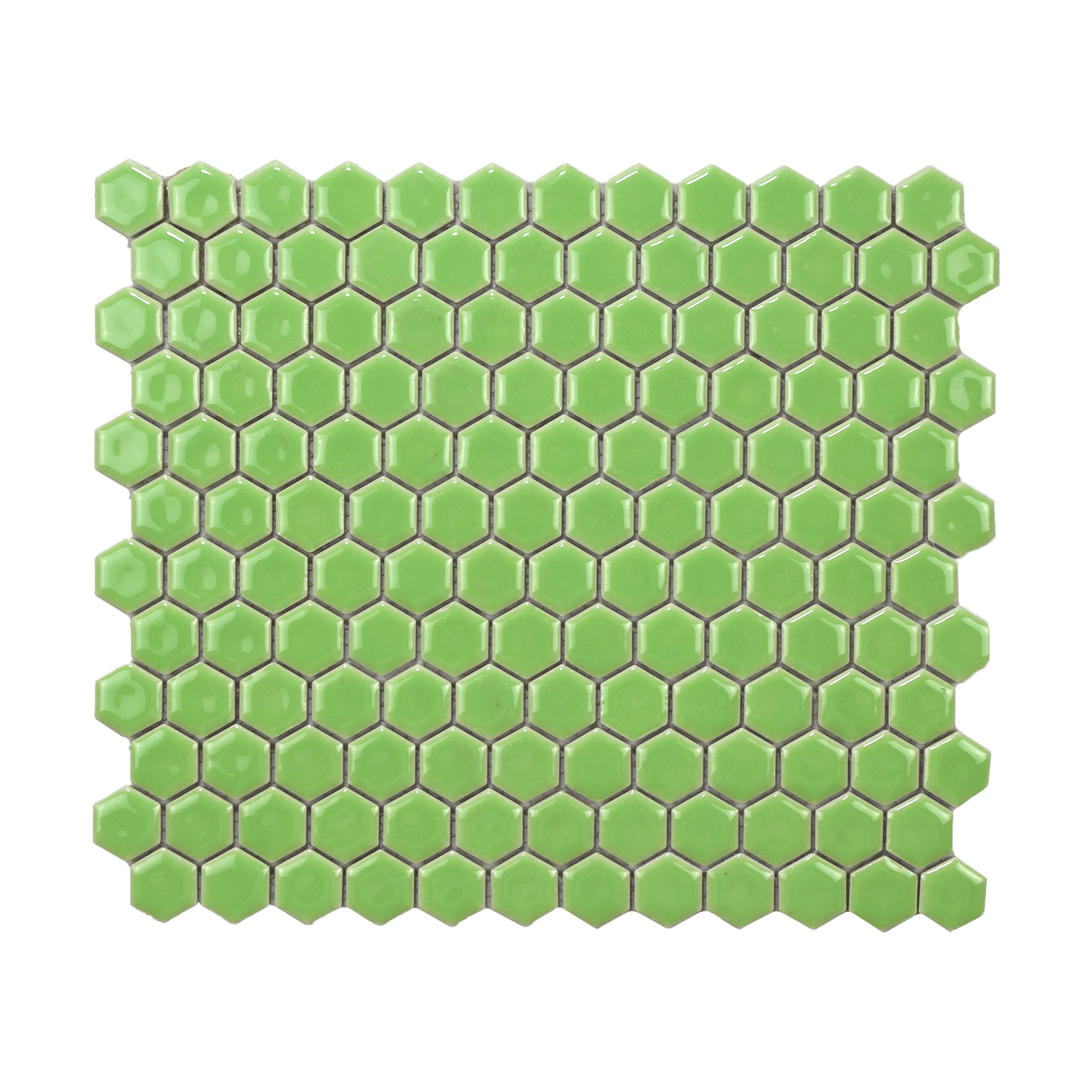 Pistachio Green Glossy Hexagon Mosaic Tile - Lot of 40.5 Sq ft - Cemento Collection