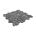 Smoke Grey Random Size Sliced Oval Pebble Stone Mosaic - Cemento Collection