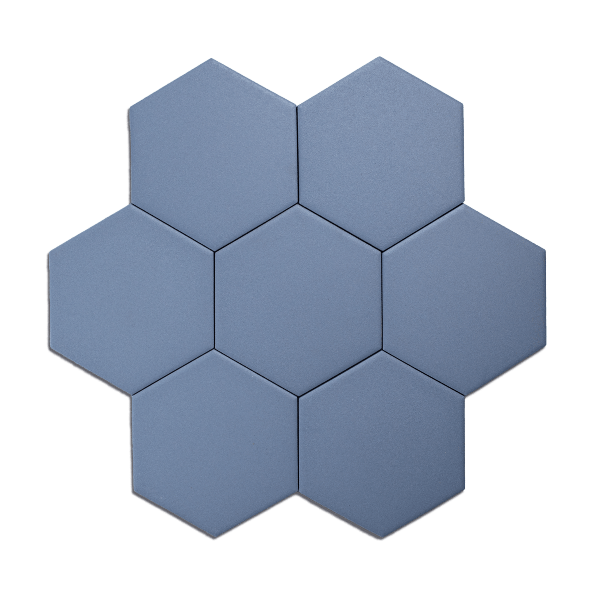 Trucco Hexagon Cornflower Blue 4.25x5 Full Body Porcelain Tile - Cemento Collection