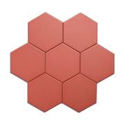 Trucco Hexagon Valentine Red 4.25x5 Full Body Porcelain Tile - Cemento Collection