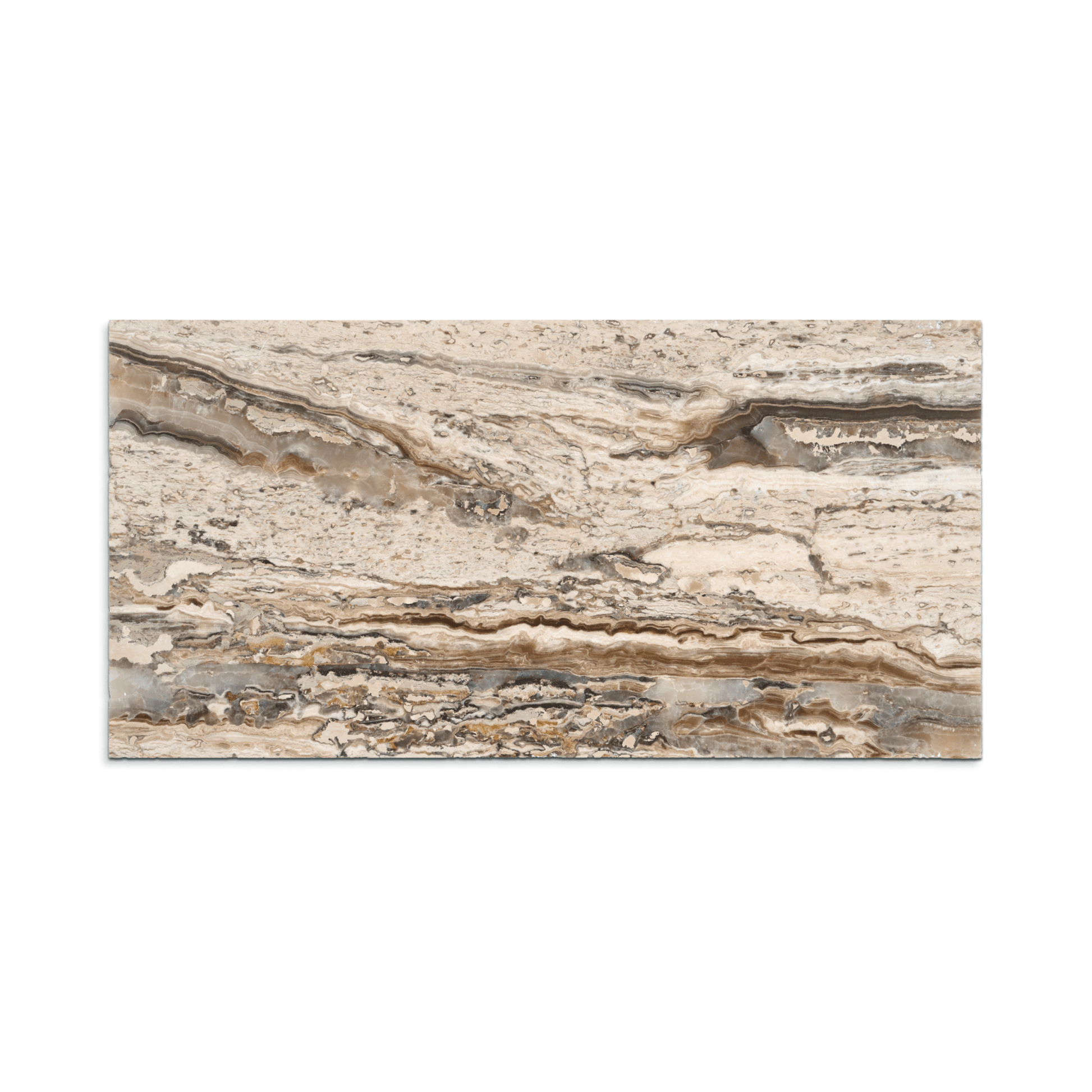Valencia Travertine 12x24 Vein Cut Filled and Honed Field Tile - Cemento Collection