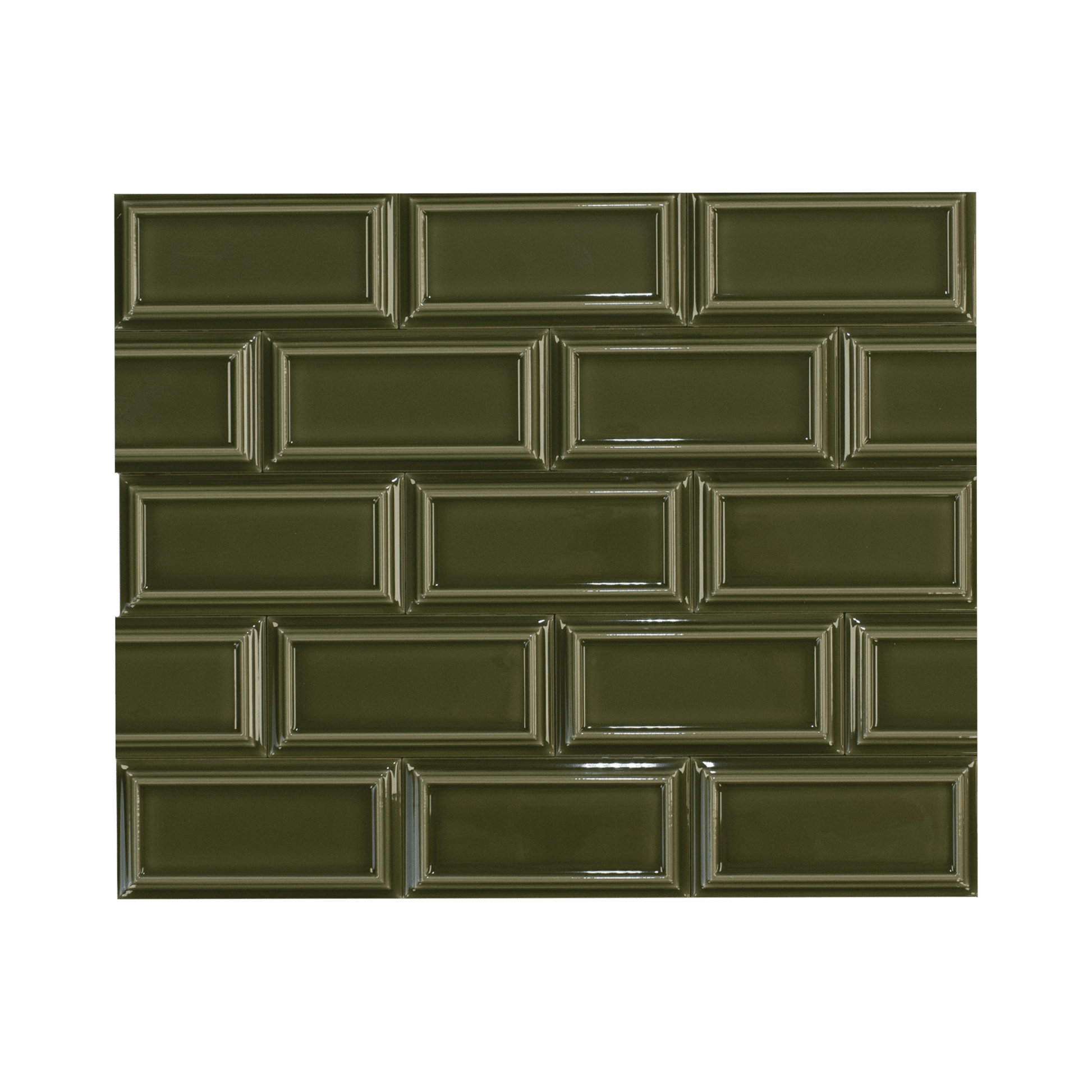 Victorian Olive Green Ceramic Tile - Cemento Collection