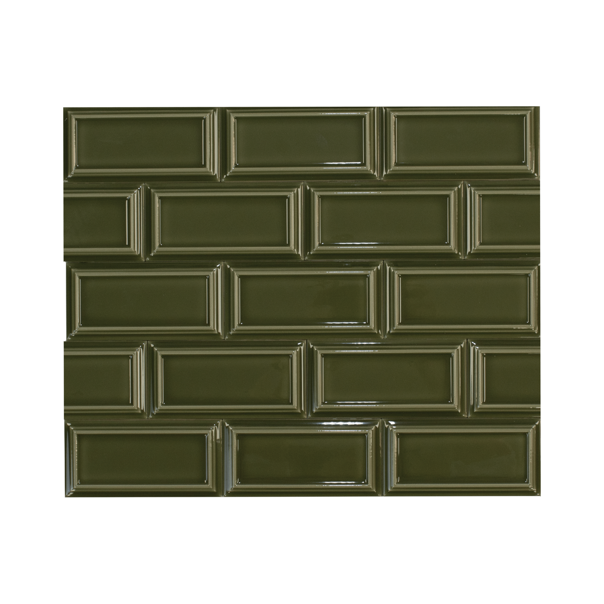 Victorian Olive Green Ceramic Tile - Cemento Collection