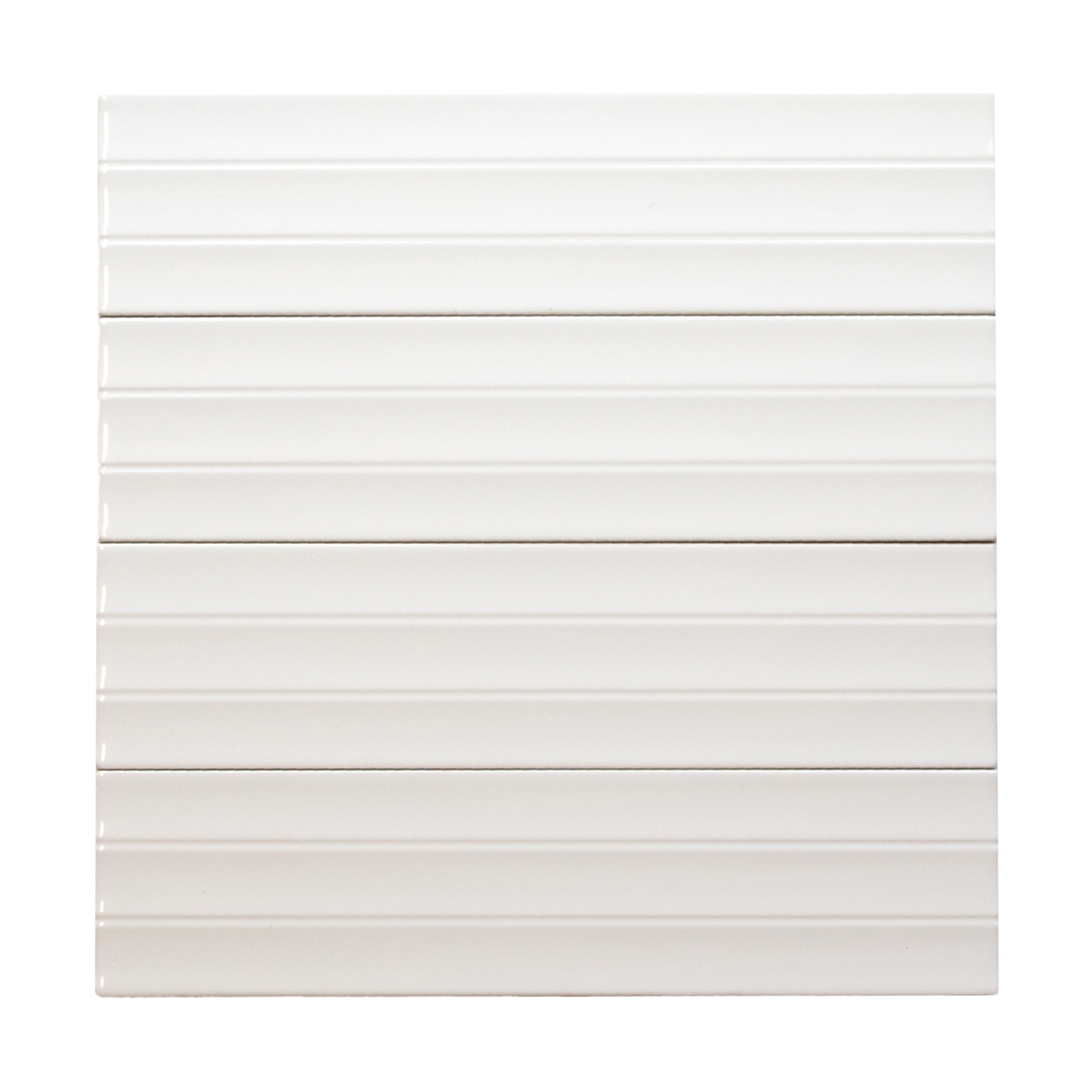 Abaque Daisy White Flat 3x12 Subway Tile