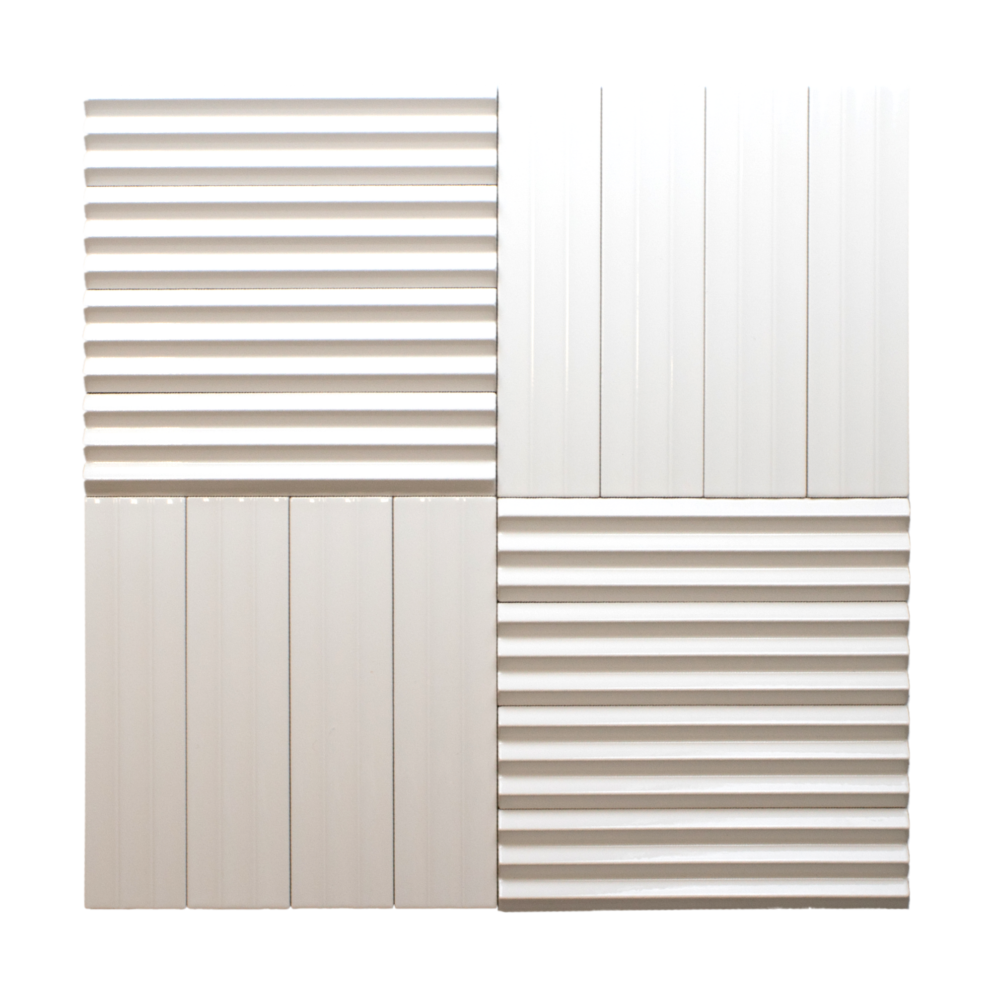 Abaque Daisy White Flat 3x12 Subway Tile