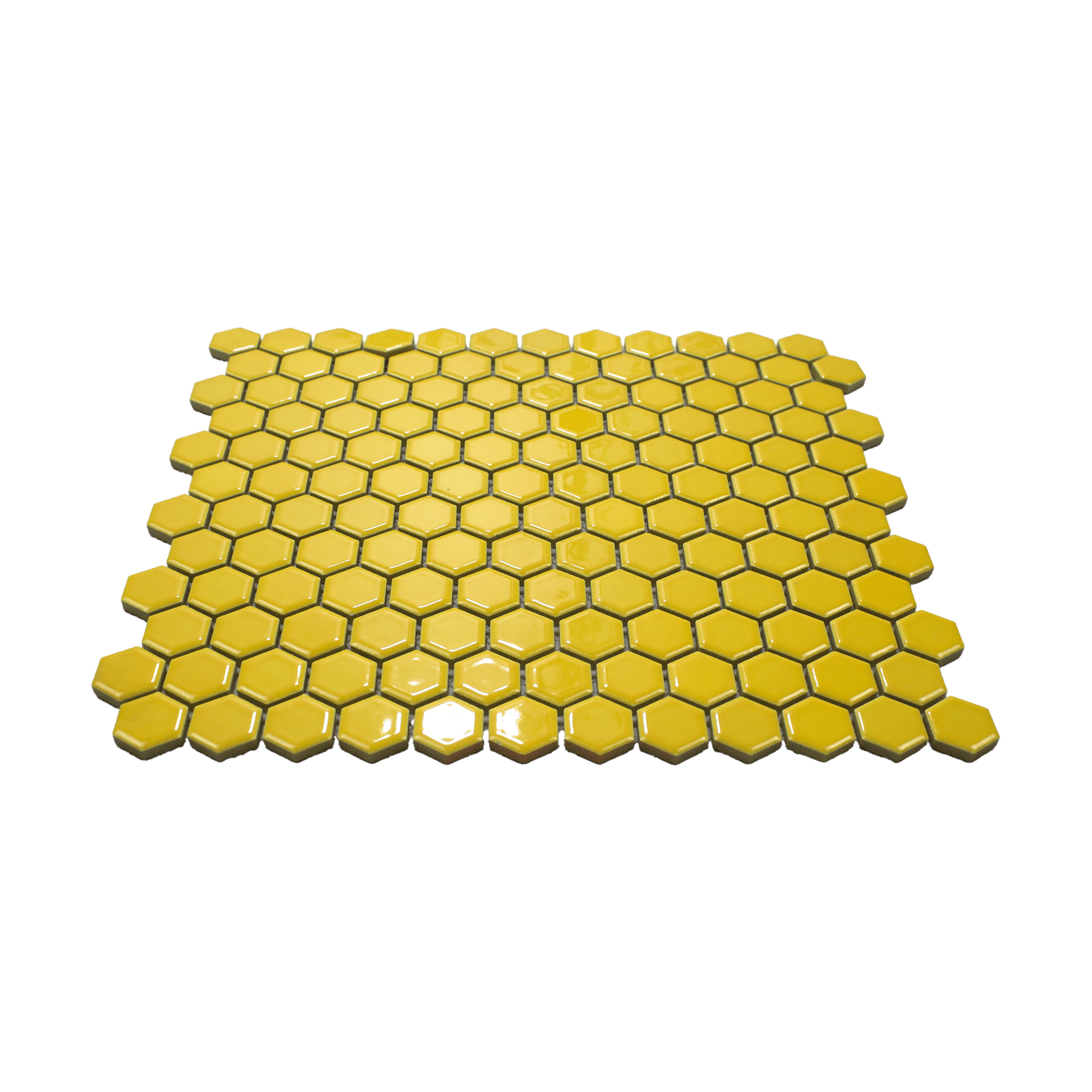 Yellow Glossy Hexagon Mosaic Tile - Lot of 64.8 Sq ft - Cemento Collection