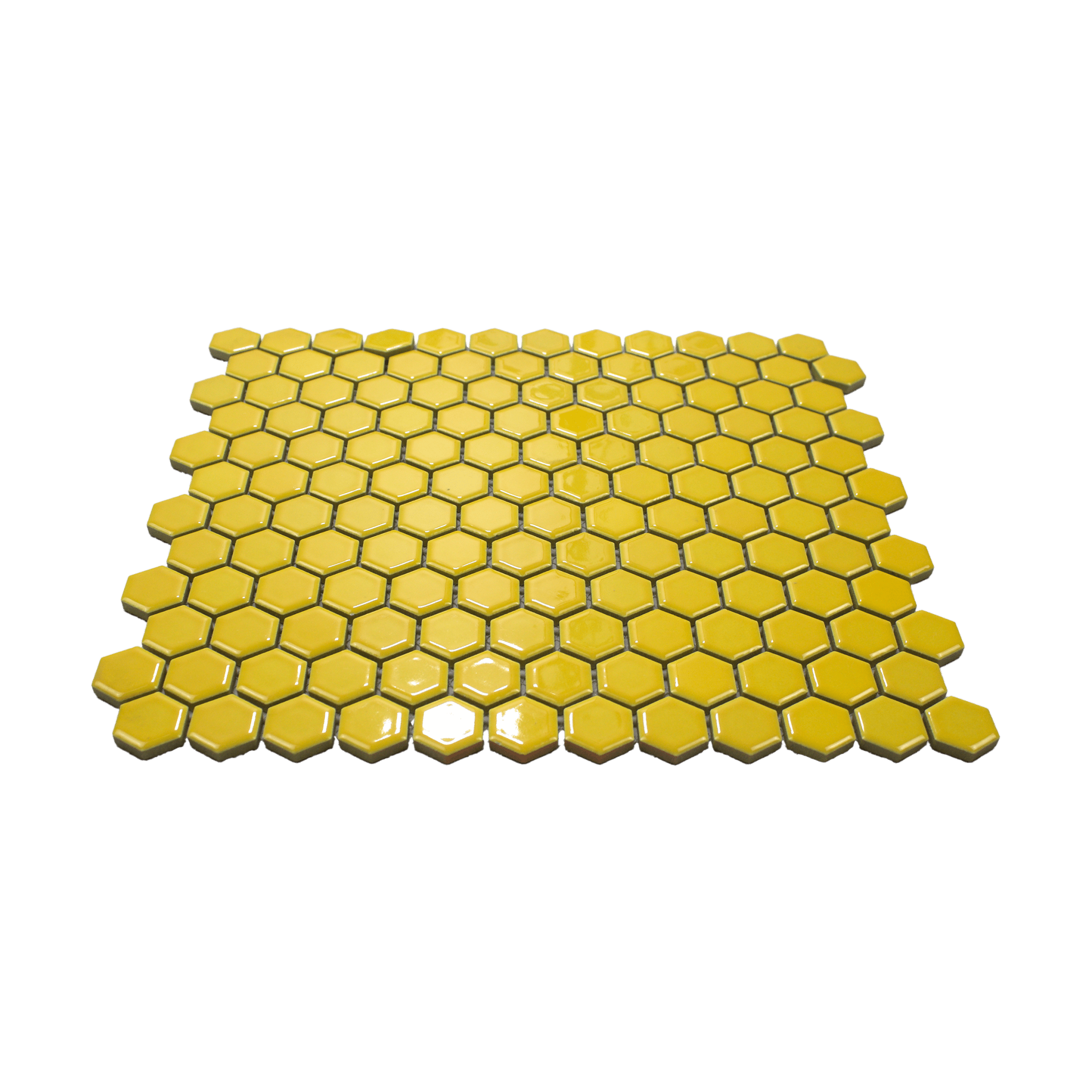 Yellow Glossy Hexagon Mosaic Tile - Lot of 64.8 Sq ft - Cemento Collection