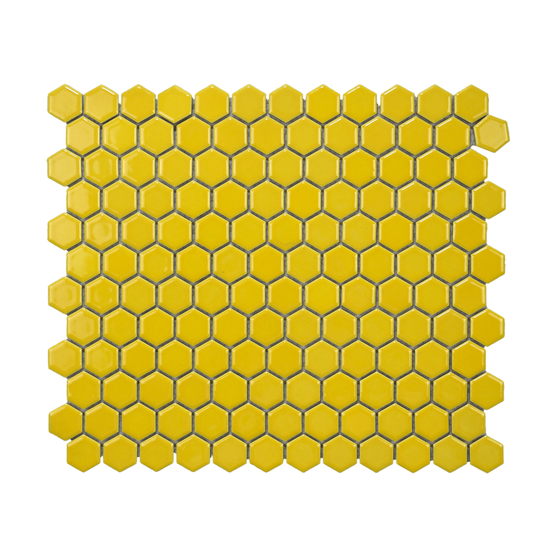 Yellow Glossy Hexagon Mosaic Tile - Lot of 64.8 Sq ft - Cemento Collection