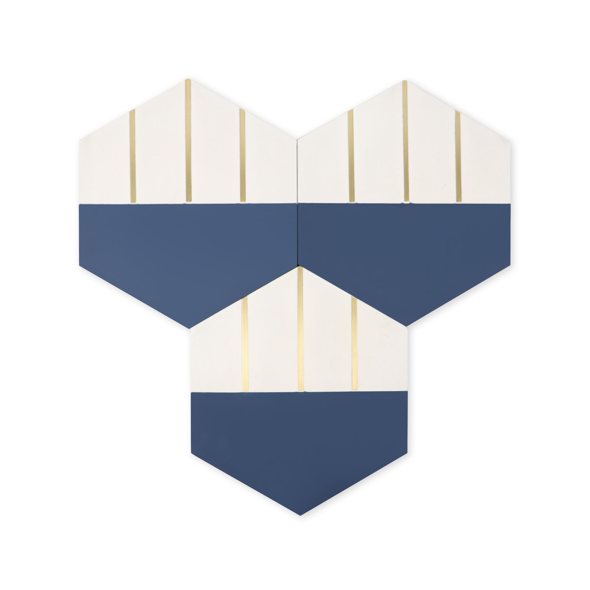 Navy Blue Hexagon Cement Tile