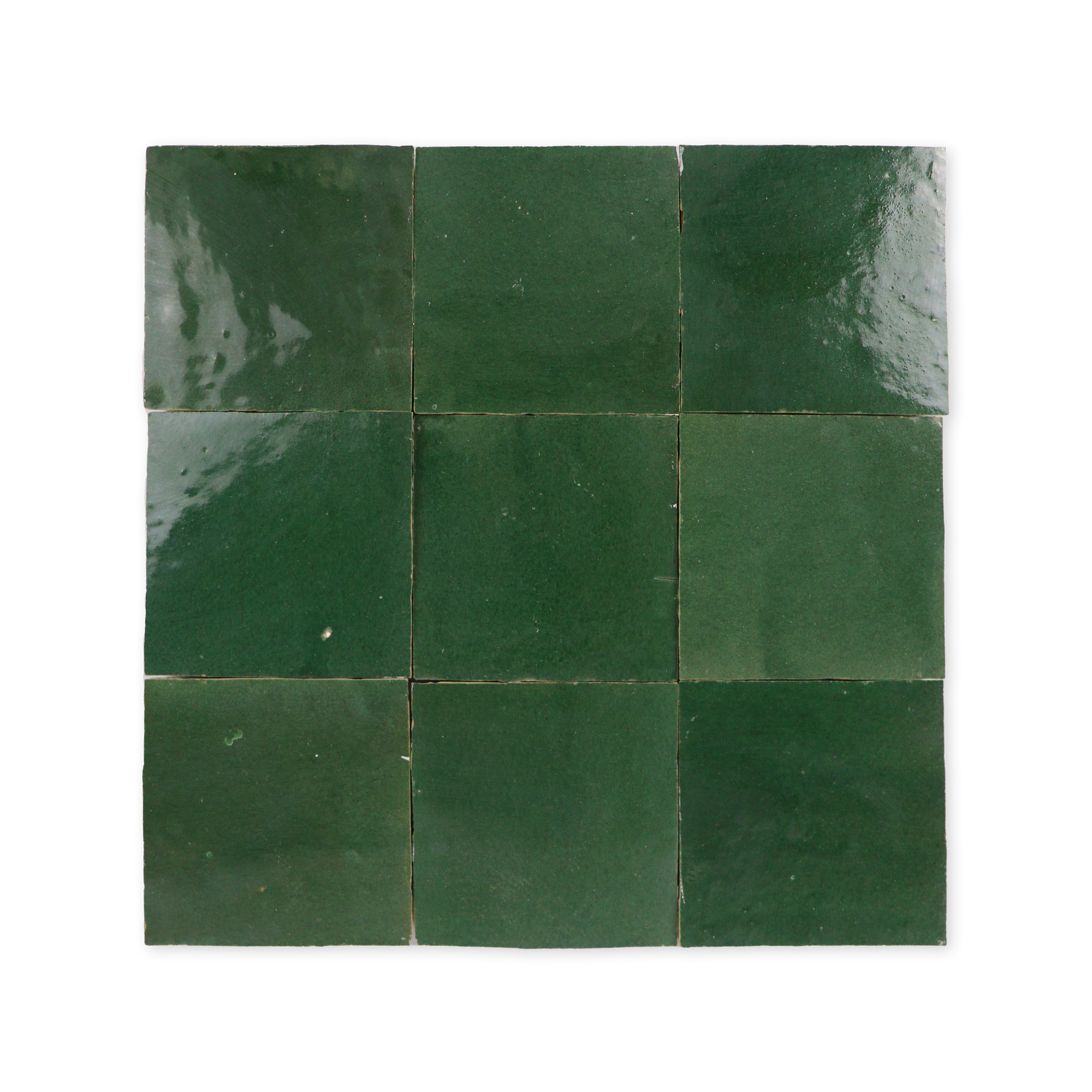 Handmade Moroccan Zellige 4x4 Emerald Green Terracotta Tile