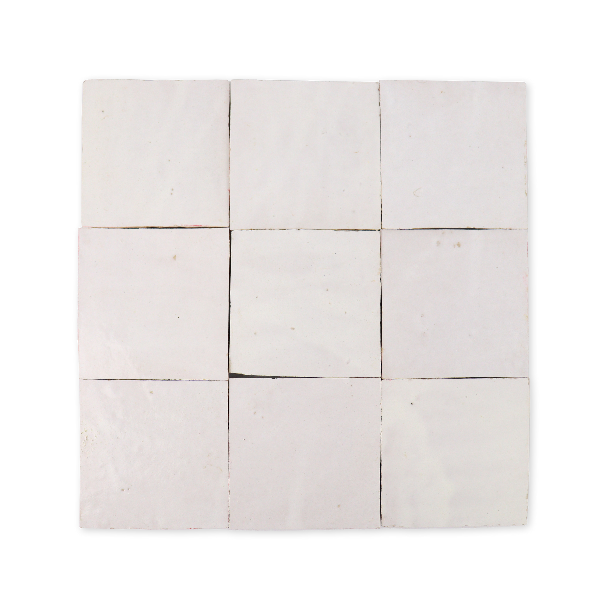 Handmade Moroccan Zellige 4x4 Off White Terracotta Tile