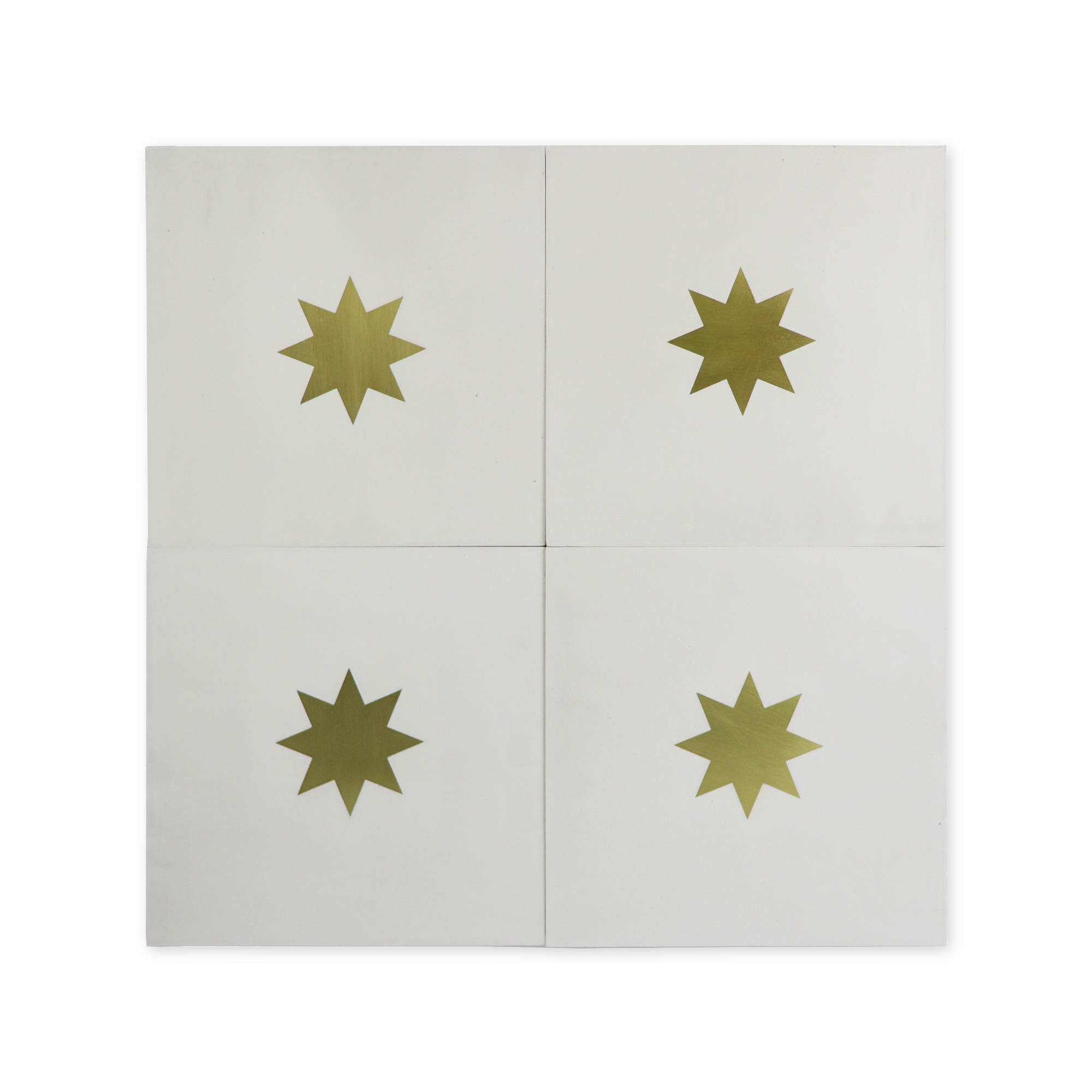 Queen® Cement Tile with Brass Inlay