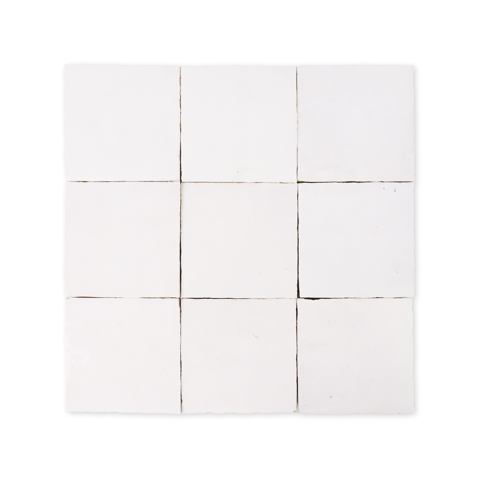 Handmade Moroccan Zellige 4x4 Snow White Terracotta Tile