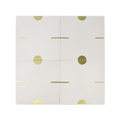 Stamp® White Cement Tile with Brass Inlay