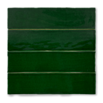 Handmade 3x12 Emerald Green Glossy Undulated Subway Tile