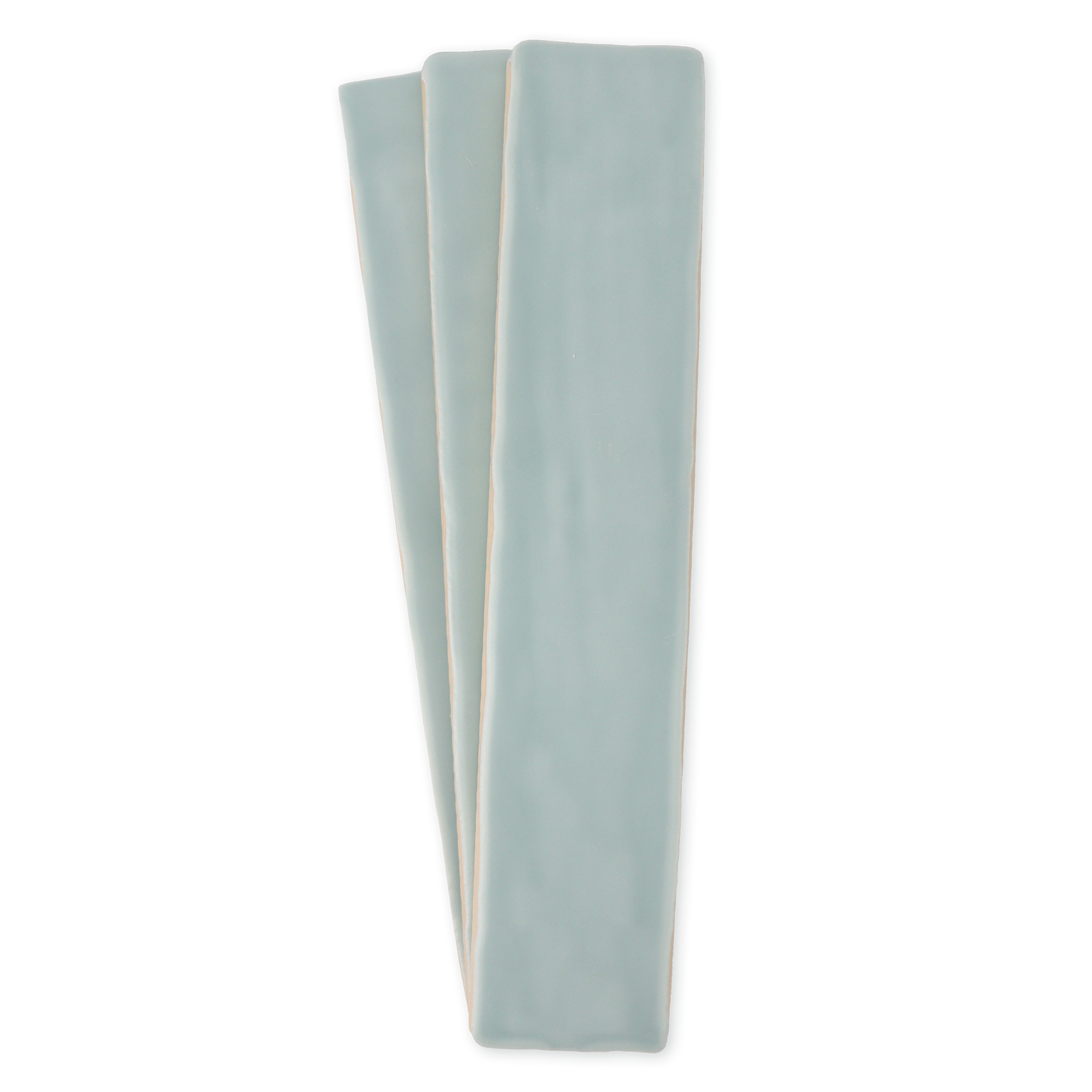 Handmade 2x10 Mint Green Matte Undulated Subway Tile