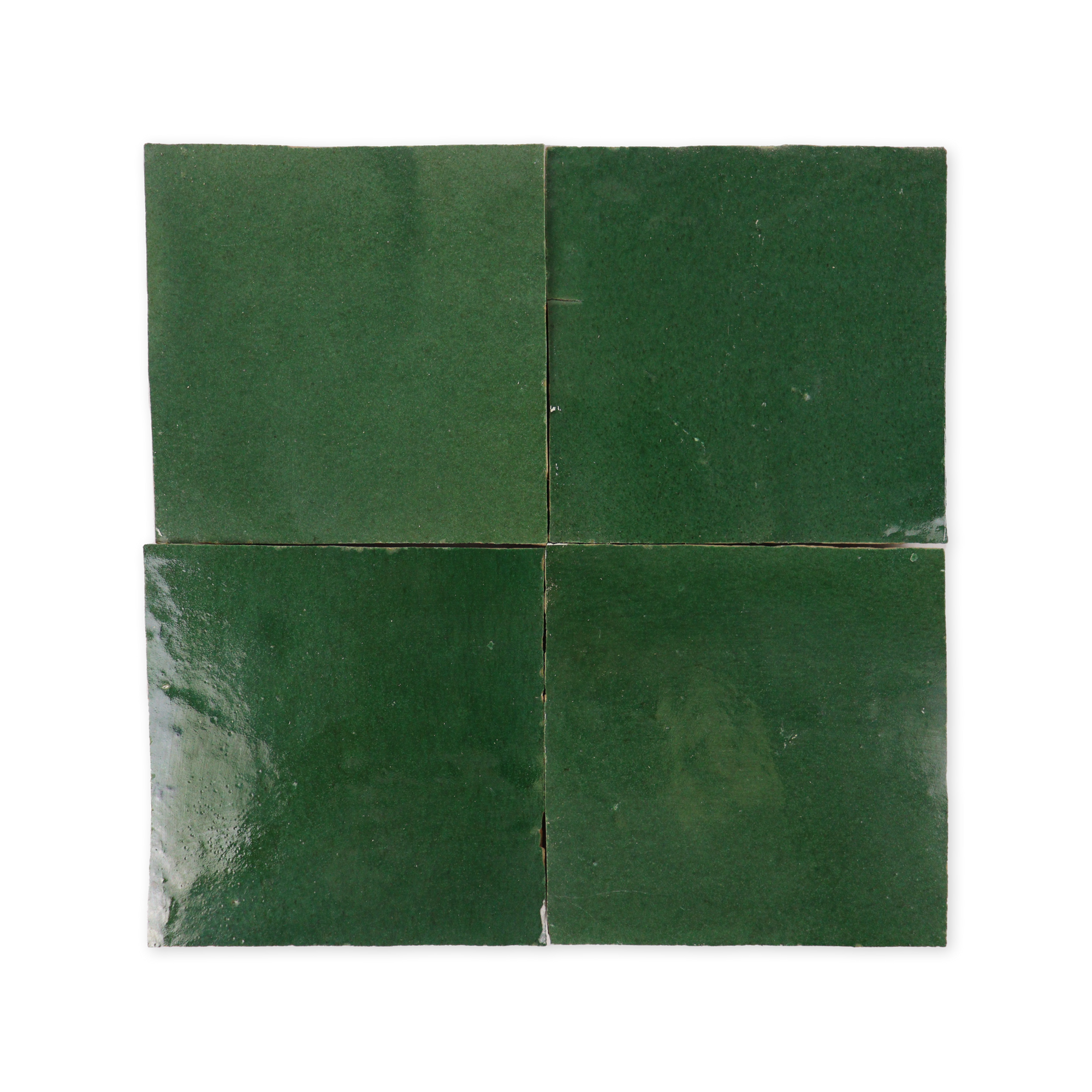 Handmade Moroccan Zellige 4x4 Emerald Green Terracotta Tile