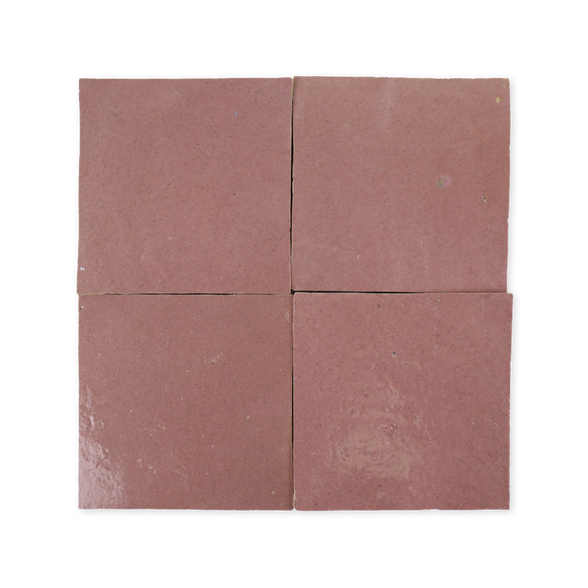 Handmade Moroccan Zellige 4x4 Pink Terracotta Tile