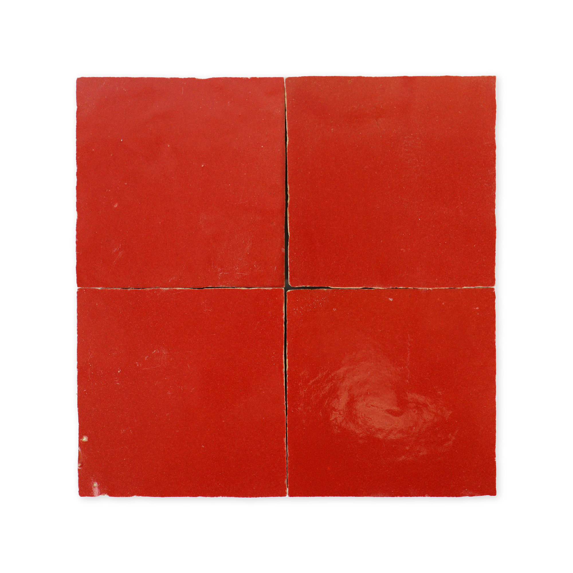 Handmade Moroccan Zellige 4x4 Scarlet Red Terracotta Tile