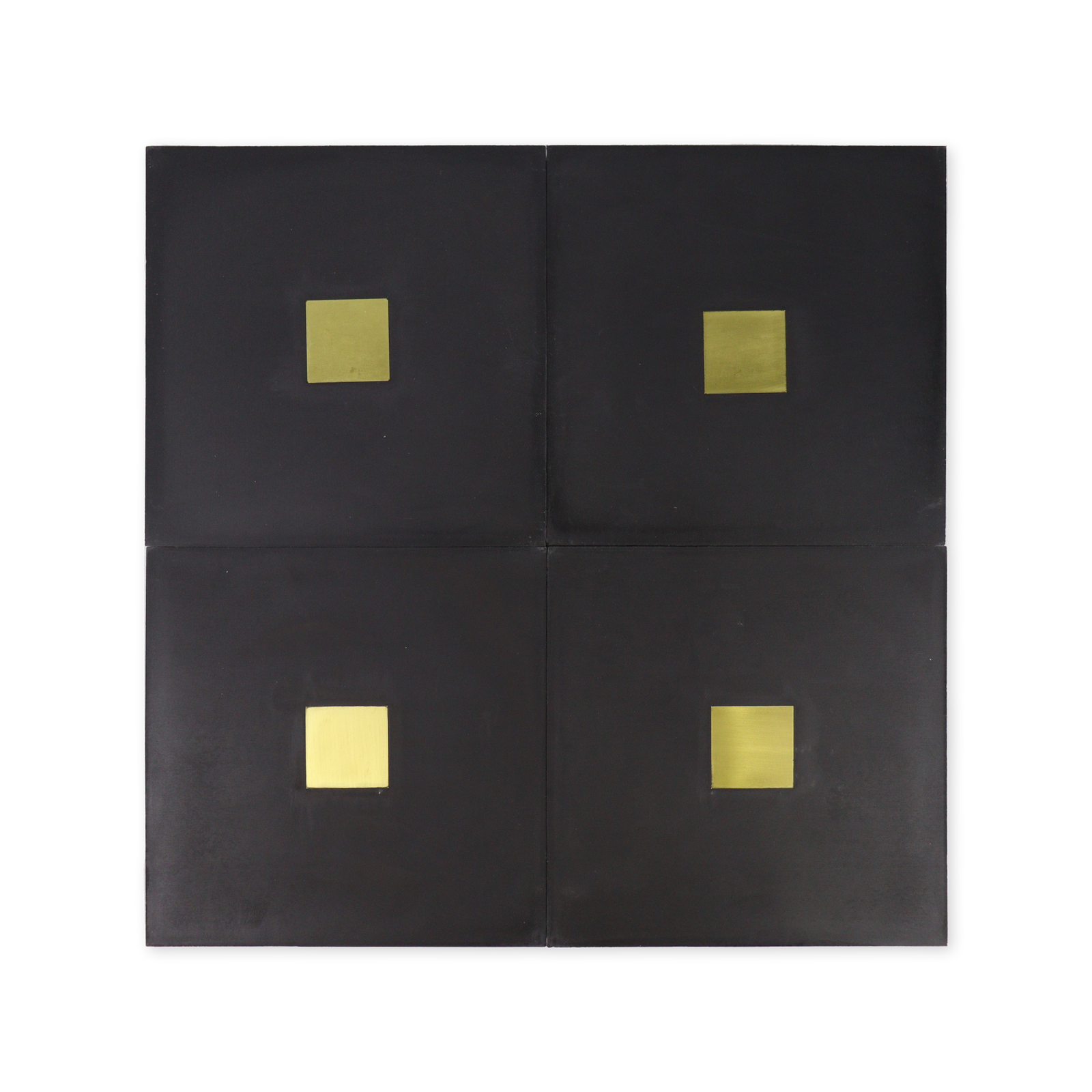 Spirito® Black Cement Tile with Brass Inlay