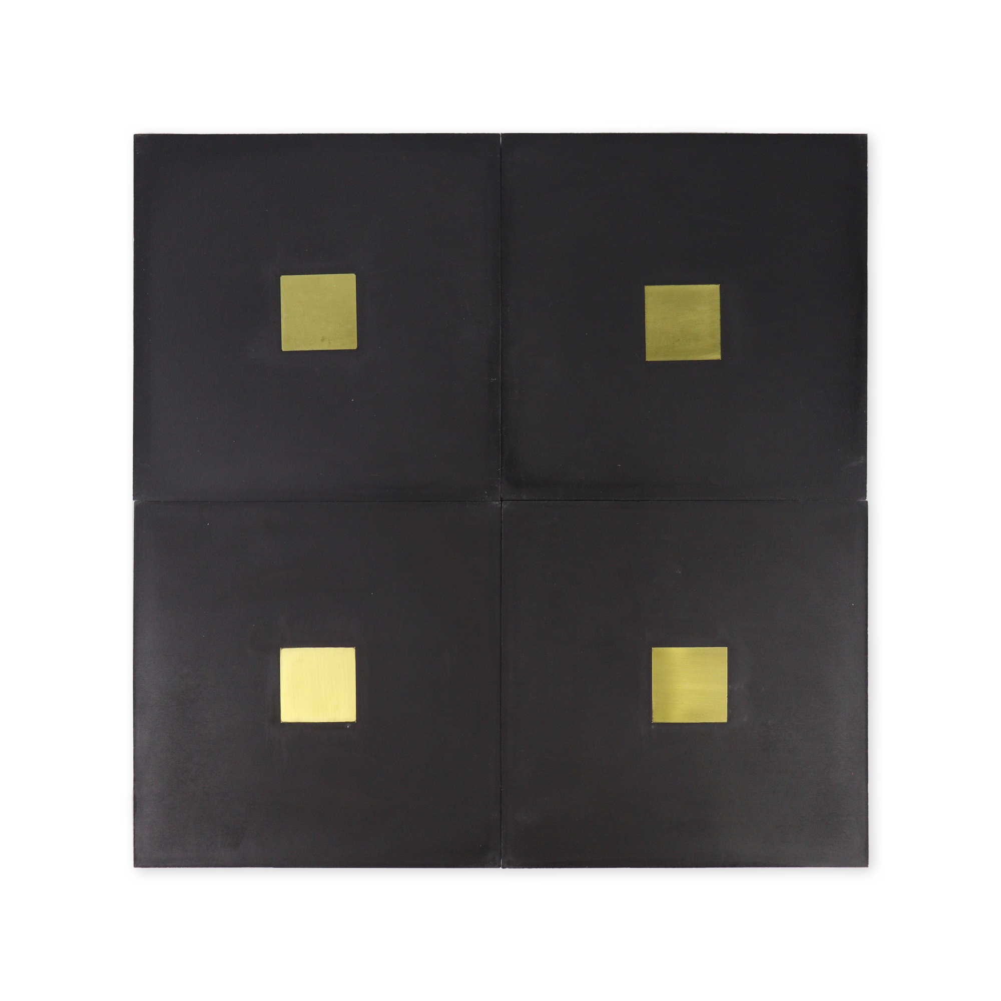 Spirito® Black Cement Tile with Brass Inlay