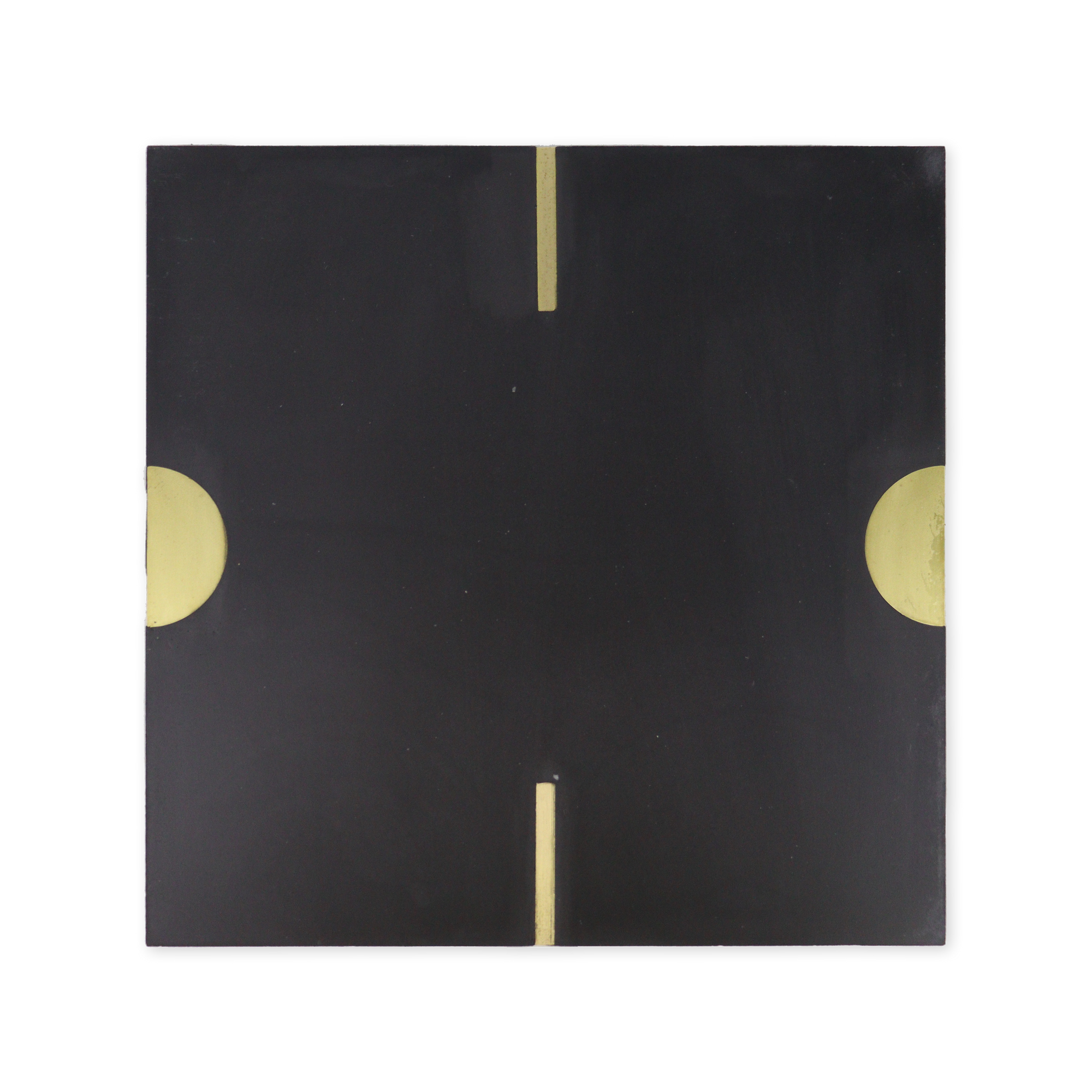 Stamp® Black Cement Tile with Brass Inlay