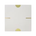 Stamp® White Cement Tile with Brass Inlay