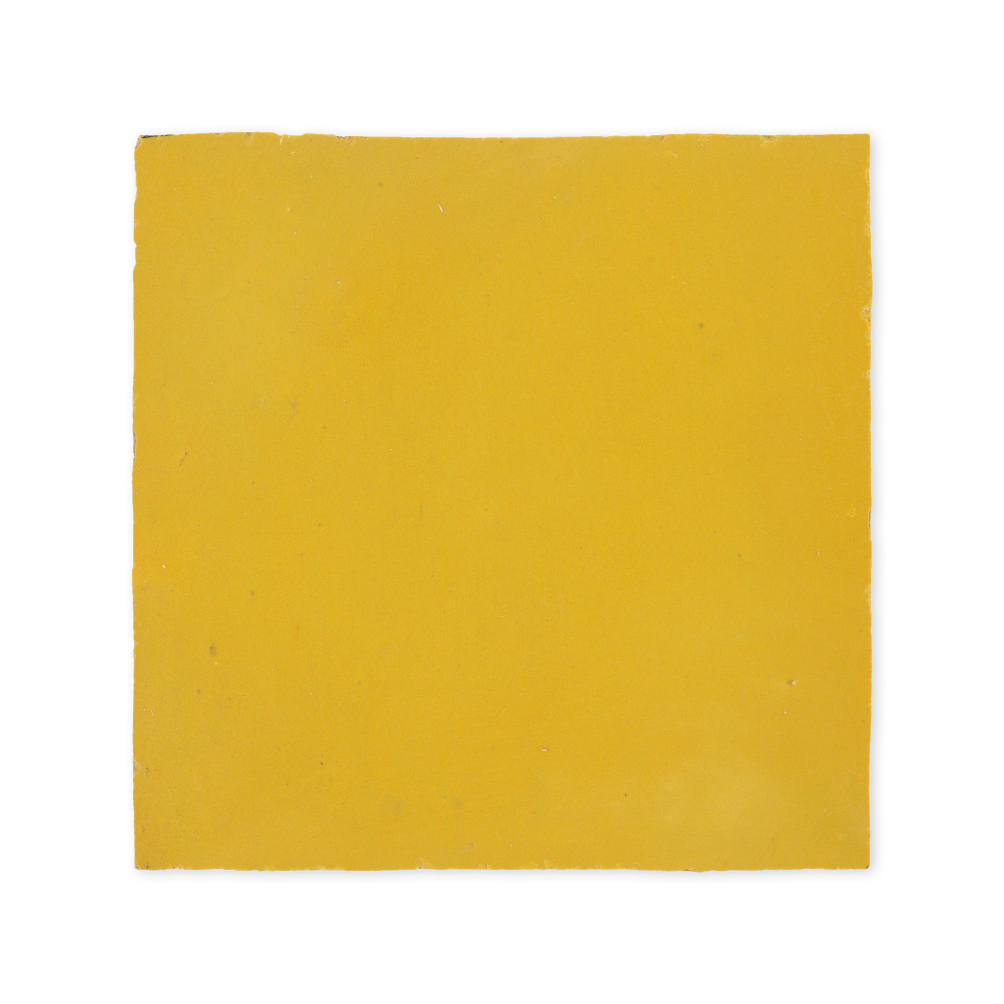 Handmade Moroccan Zellige 4x4 Citron Yellow Terracotta Tile