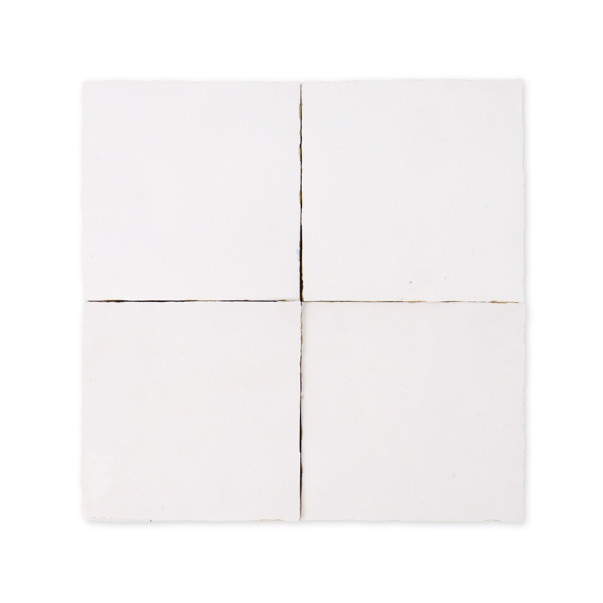 Handmade Moroccan Zellige 4x4 Snow White Terracotta Tile