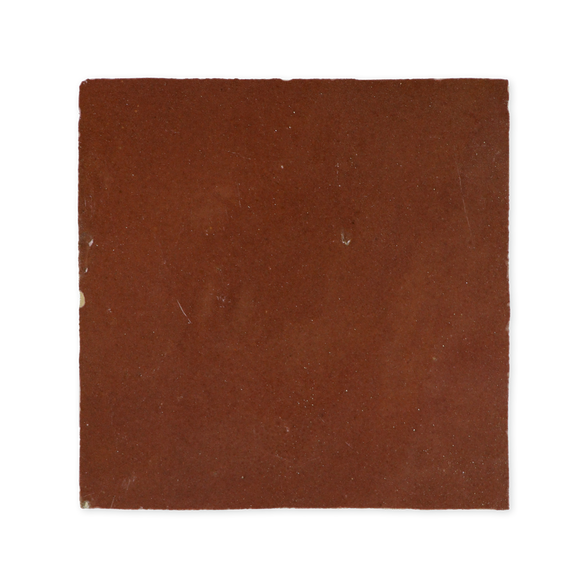 Handmade Moroccan Zellige 4x4 Chestnut Red Terracotta Tile
