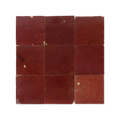 Handmade Moroccan Zellige 4x4 Cabernet Red Terracotta Tile