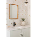 Stamp® White Cement Tile with Brass Inlay