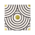 Circles® Black and White Cement Tile with Brass Inlay - Cemento Collection