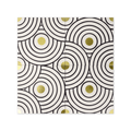 Circles® Black and White Cement Tile with Brass Inlay - Cemento Collection