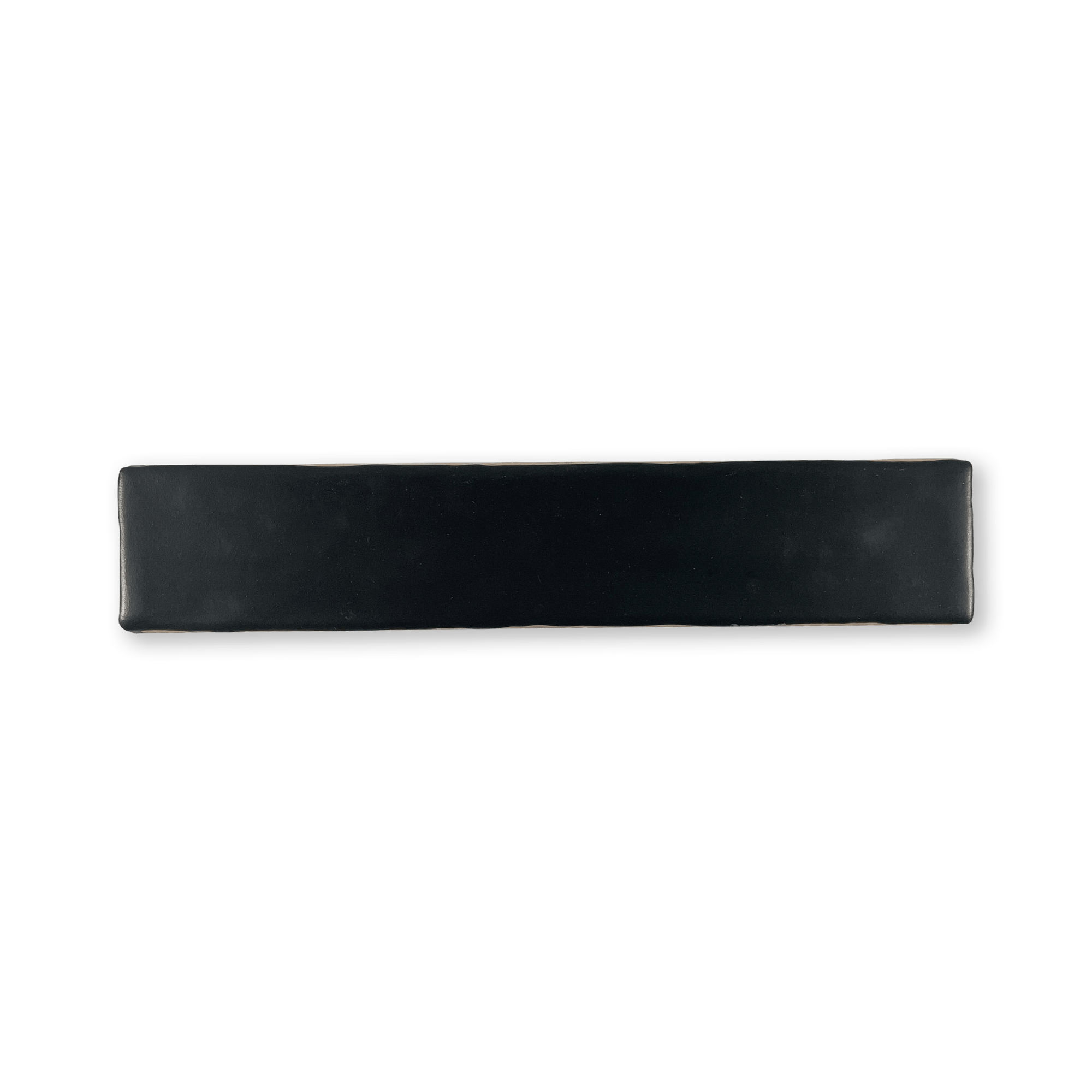 Handmade 2x10 Black Matte Undulated Subway Tile - Cemento Collection