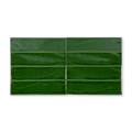 Handmade 2x8 Emerald Green Glossy Undulated Subway Tile - Cemento Collection